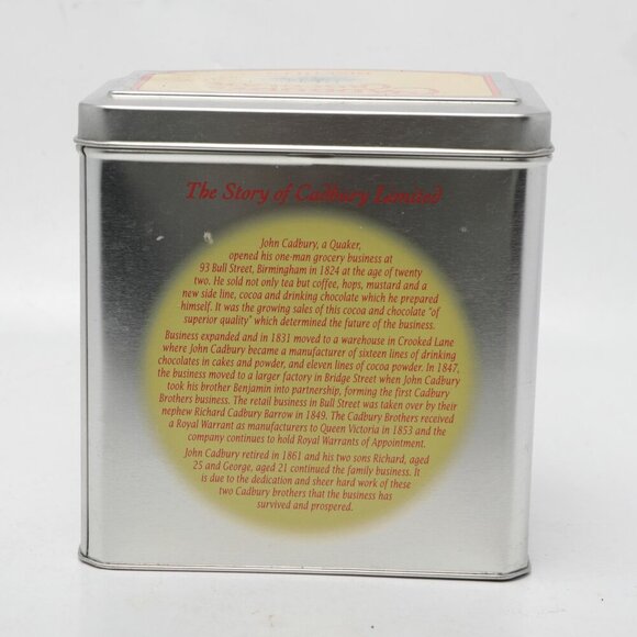 Vintage Cadbury Chocolate Biscuits Tin Silver Retro Display Collectable Decor - Picture 2 of 8